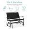 Best Choice Products 2-Person Outdoor Swing Glider, Steel Patio Loveseat, Bench Rocker w/ Armrests